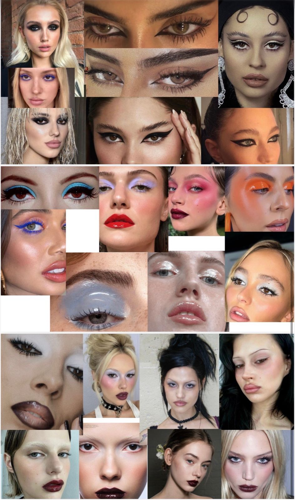 Moodboard extravagantního líčení k bonusovému modulu